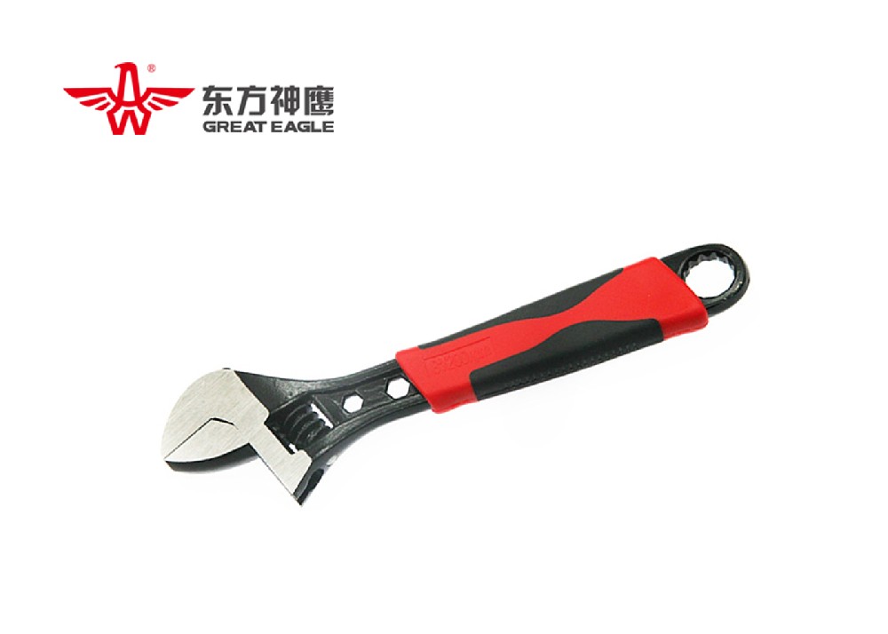 单色沾塑活动扳手